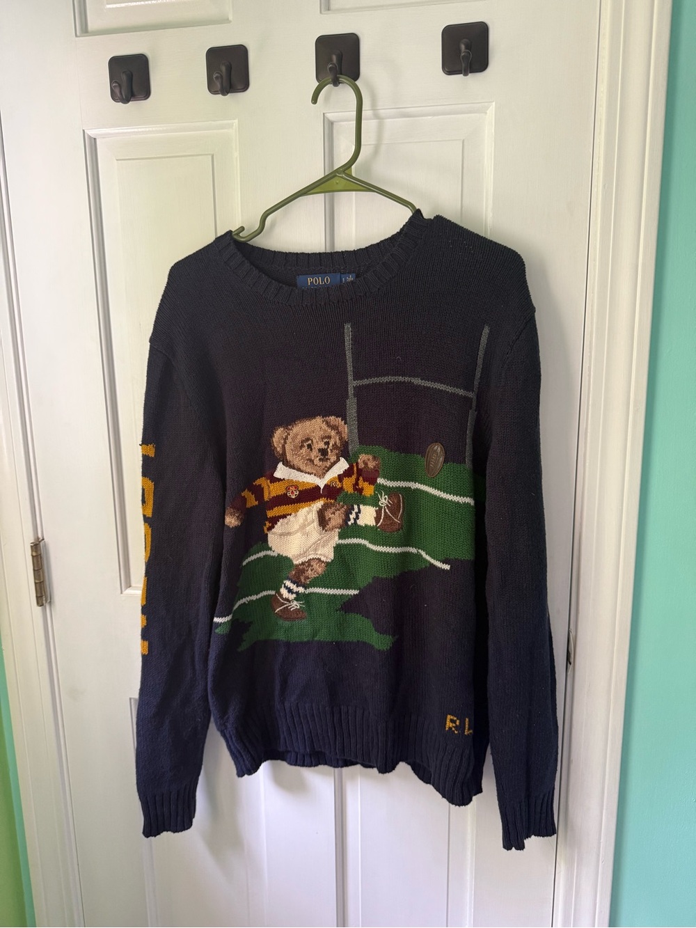 Polo Ralph Lauren Rugby Bear Sweater Size Men’s Small